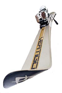 Ski Style 1001 Pic C Völkl Vertigo Motion ski in gold with Marker bindings, $1,000