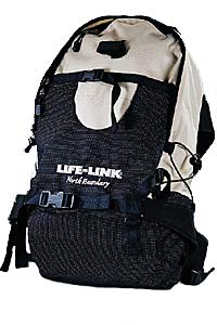 Ski Style 1001 Pic D Life-Link North Boundary backpack in tan/black, $150