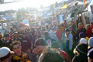 X Games 2004 From leftChris Turpin, Virginie Faivre, Joe Vallone (skiing judge) and Jamie Brandon