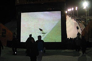 X Games 2004 The Superpipe seemed to be even bigger with the black backdrop of night and the lights illuminating the competition.