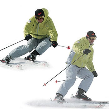 Mogul Manual 1105 ...then guide your skis with your knees and thights. Resist the urge to turn your hips. Rather, just let the center follow along naturally. Skid…