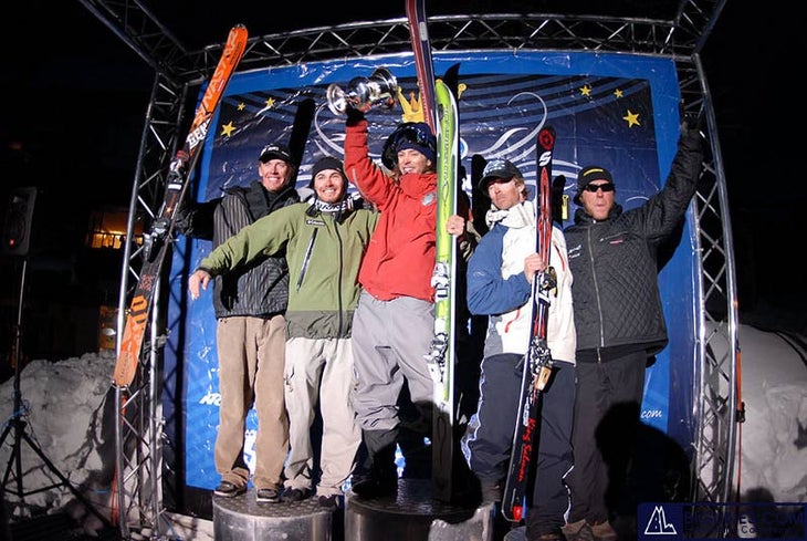 IFSA Freeskiing Competitions Ralph Backstrom came in first place with a killer run in the men's snowboard finals.Photo: Eben Wight/MSI