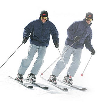 KEEP A STEADY HAND (left) Resist the temptation to torque your upper body by keeping your arms steady, as if you're holding on to a fixed point in front of you. On more…