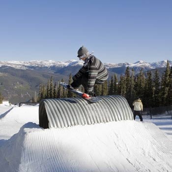 Keystone Opening Day 2007 One of the stoked riders in line to make first tracks on opening day.PHOTO: Keystone Mountain