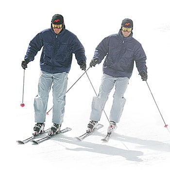 LET THE SKIS WORK (left) In the top portion of a turn, let gravity start the work of passively turning your skis into the fall line. Then, use your feet and legs as your…