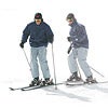 STAND TALL (left) Your shoulders should face the fall line, even as your skis remain perpendicular to it. This keeps flailing arms and poles — usually the first…