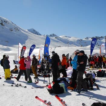 The French So many French, so little smoking. The crowd takes a moment at the bottom of the course.