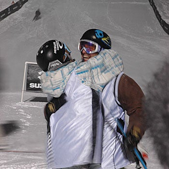 Winners Hug It Out None