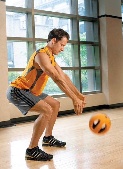 Fitness: Charging Steeps Medicine Ball Throw: Build power by incorporating exercise moves that require you to move mass quickly