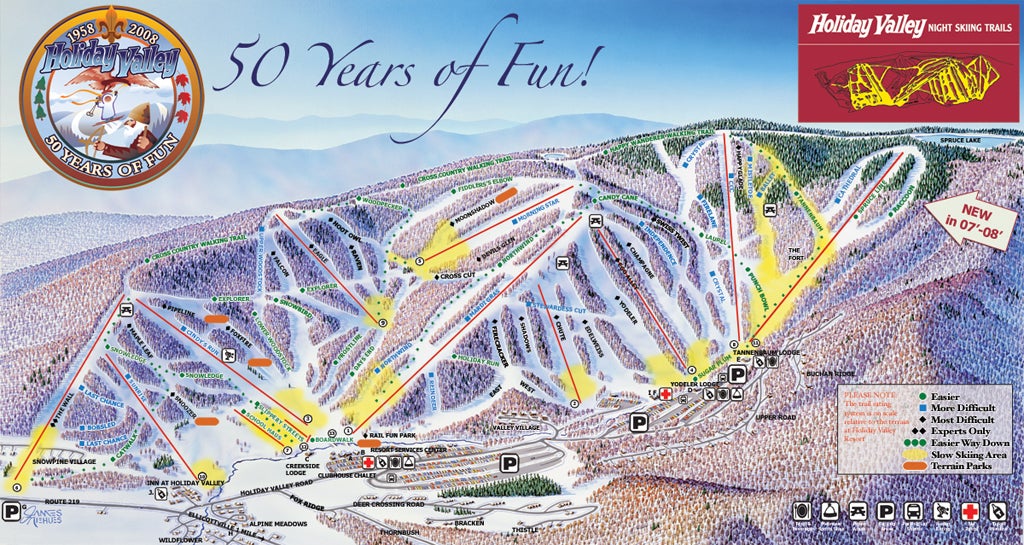 Holiday Valley Ski Map Holiday Valley