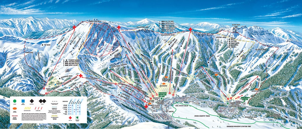 Kirkwood Ski Resort Map Kirkwood Mountain - Ski Mag