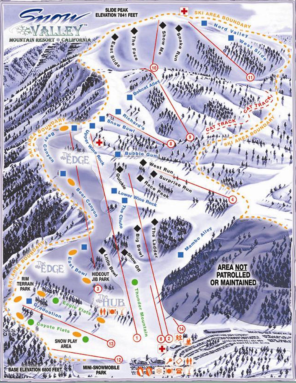 Snow Valley Ski Map Snow Valley - Ski Mag