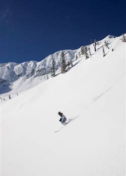 #7 Two Smokes Chute at Silverton, CO Although a visit to Silverton is mainly through a guide, this section of the mountain is by guide ONLY. The chute is a 53 degree rock encased tunnel…