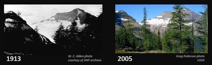 Agassiz Glacier Located in Glacier National Park, MT. For more information about the USGS Repeat Photography Project, visit www.nrmsc.usgs.gov.