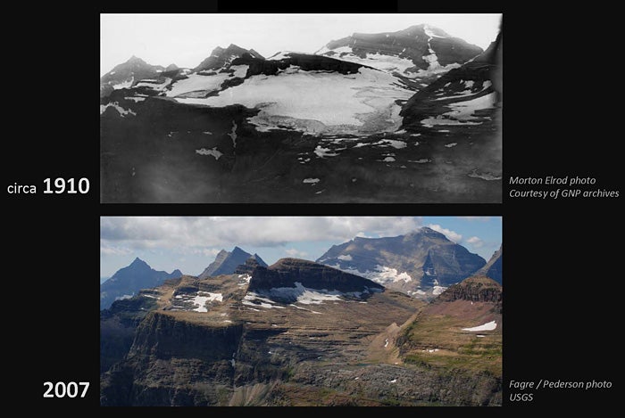 Boulder Glacier Located in Glacier National Park, MT. For more information about the USGS Repeat Photography Project, visit www.nrmsc.usgs.gov.