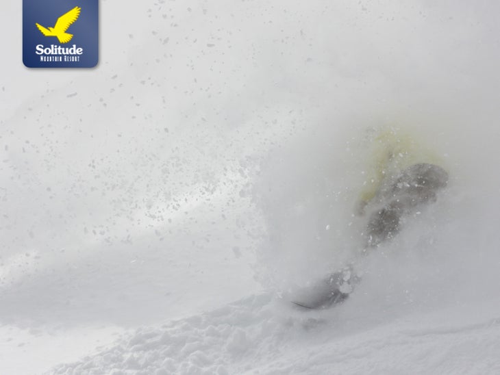 Solitude, UT 14 inches in the past 24 hours makes for some HUGE powder explosions. BIG News from Solitude: $39 Adult lift tickets April 1 - 12. No blackout dates.…