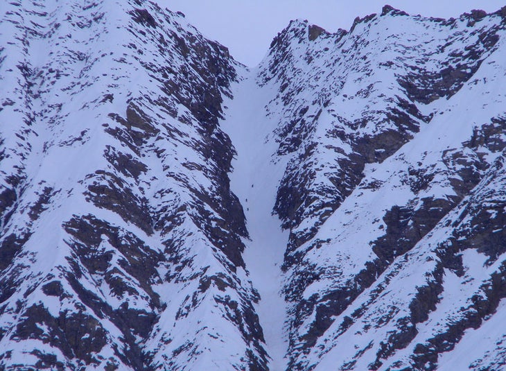 Good Morning Kip Garre, Jamie Laidlaw, and Kris Erickson near the top of a 5,000-foot ascent before sunrise on Day 28.