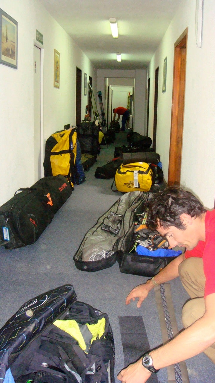 Packing for the boat. None