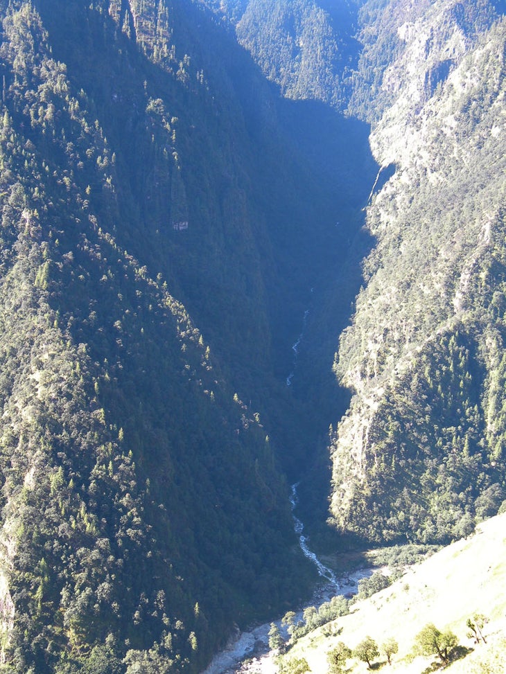 Steep River Gorge Contrary to the flat and open glacial valleys that flank most of the Himalaya, Nepal's far western mountains are accessed via supersteep river gorges…