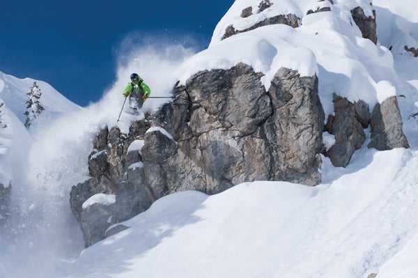 Cody Barnhill, with textbook form, at Alta, Utah. None