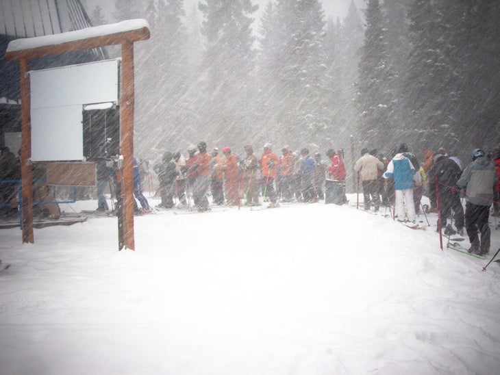 Lining up for the fresh stuff None