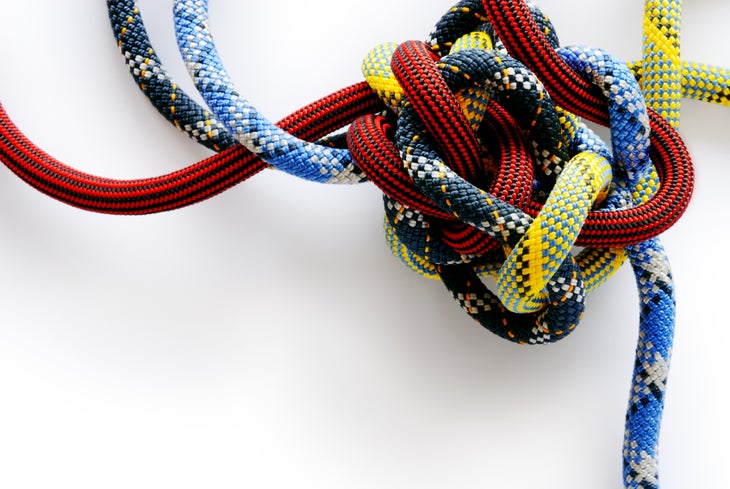 #2 Learn three mountaineering knots and know when to use them None
