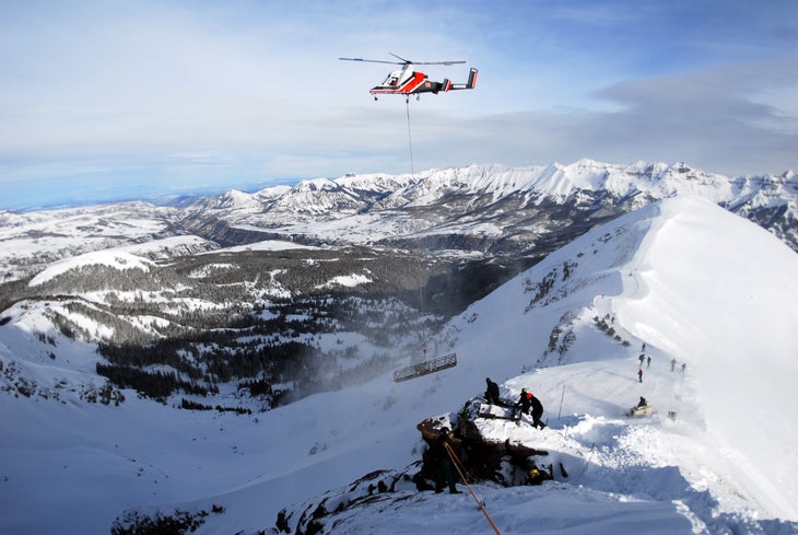 Heli-dropping the goods None