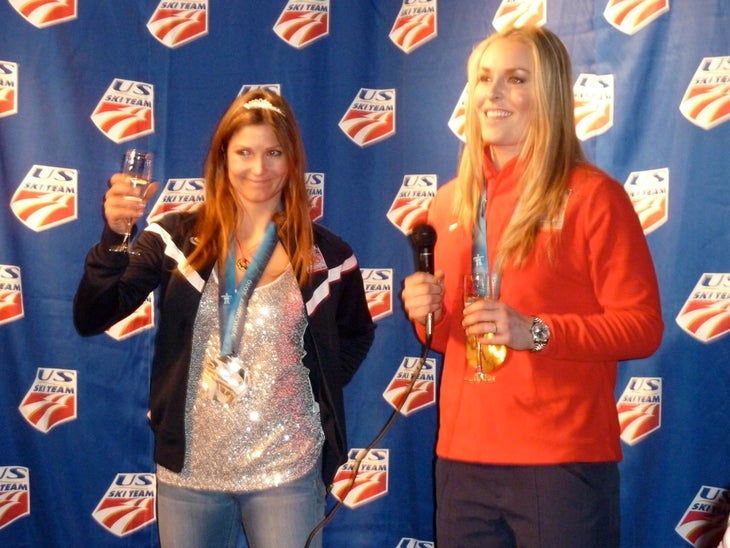 Julia and Lindsey Celebrating None