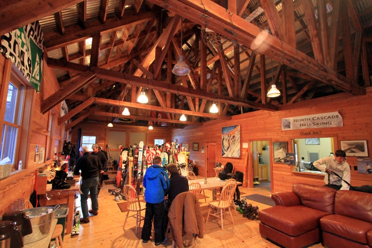 The Heli Barn The day starts here at the Heli Barn in Mazama, Washington. Gear is issued and you're taught a lesson on how to operate in and around the helicopter…