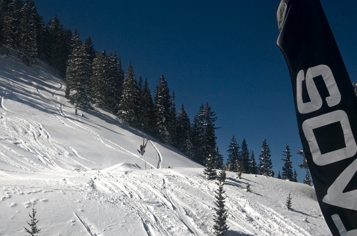 This kicker was for the crowd. A small kicker at the bottom of the run provided some up close action for the crowd.