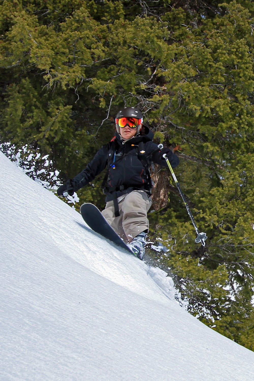 "Vermont-based Skiing Magazine contributor Berne Brody gets her spring corn harvest in."