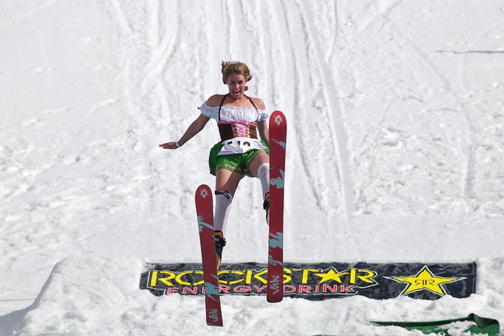 SBTV: Flying Frau Spring Back to Vail is a massive hit with visitors as funny costumes and pondskimming rule the day.