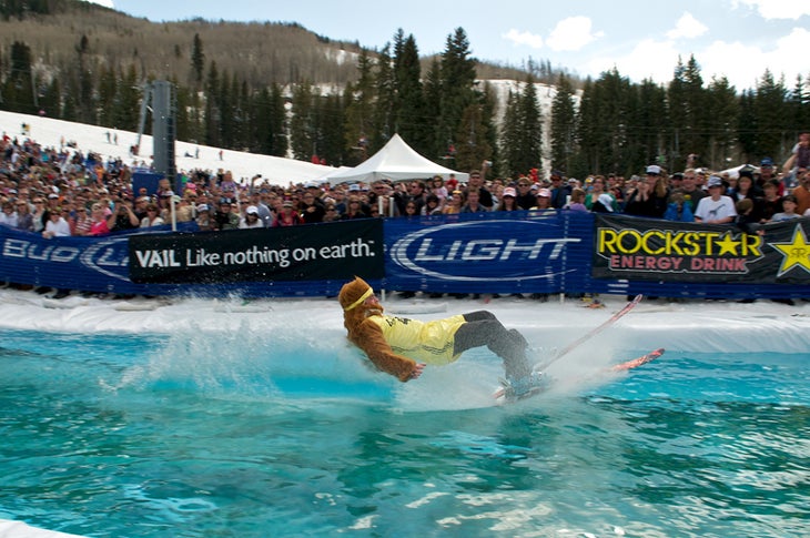 Spring Back to Vail Thinking of trying your hand at pondskimming? This is the view from the top.