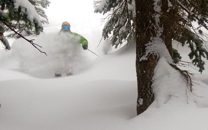 Spring Skiing by Scott Cahoon Taylor Lyman skiing and Nate Cahoon shooting at Snowbird last spring.