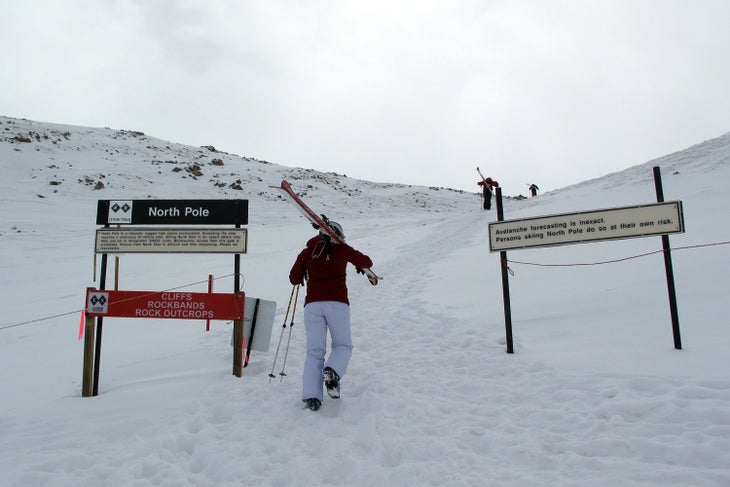 North Pole Gate The North Pole Gate is a couple hundred yards skiers right off of the top of the Lenawee Mountain Chair. It's at least 10-15 minutes to the top.