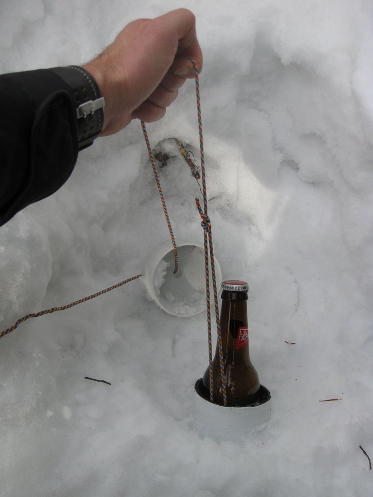 Retrive Your Beer Project completed: Draw your mountain-chilled beer from the snowbank.