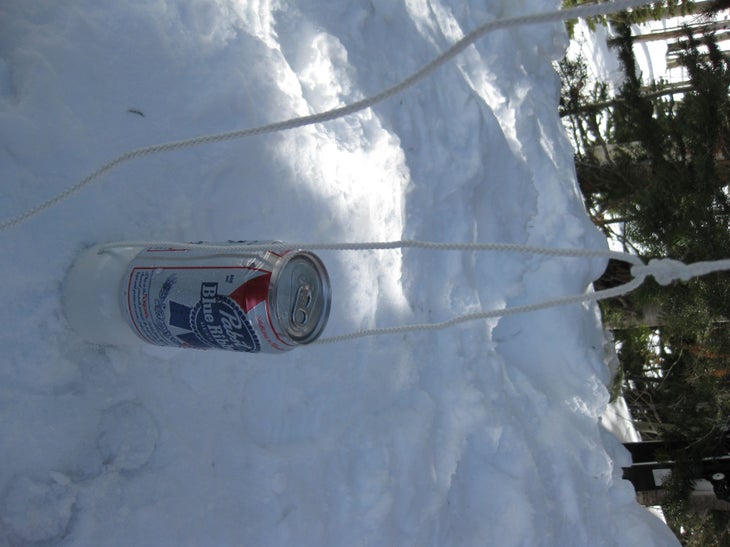 Sling for Beer Tie the sling of the base piece to your draw line. Be sure it’s right. If this knot fails, you’re done and you’re not getting your beer. (This…