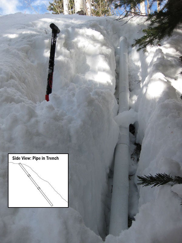 Start Digging, Set Pipe Start digging. Bury the tube on an angle within the snow bank. More snow insulates your drinks from the much colder air, and come spring it’ll still…