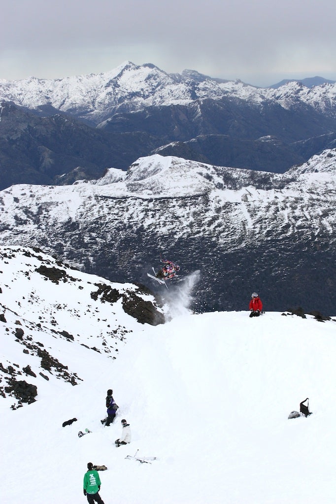 Skiing in the Andes None