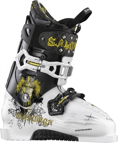 Salomon Ghost Boot The two-buckle Ghost is the boot that Salomon's big mountain athletes, like Cody Townsend, ski. It's stiff and burly, but it's also designed with a…
