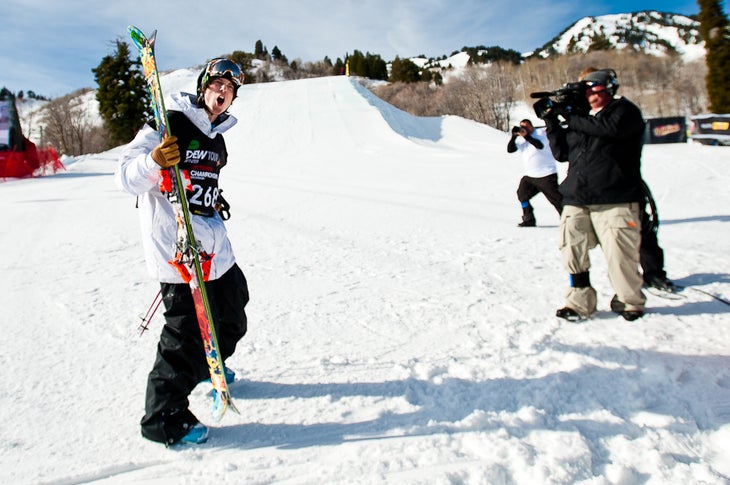 Alex Schlopy Psyched on his Run None
