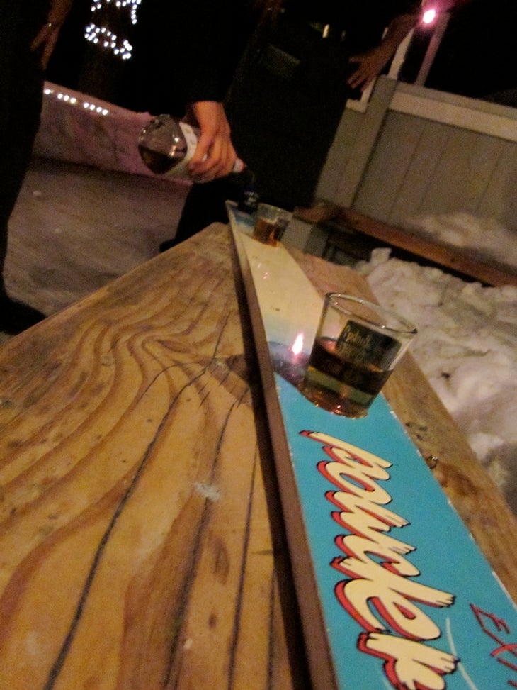 Kinds of Shot-Skis In my experience, there are two basic types of shot-skis. There’s the lazyman’s sit on top, where you simply measure out where to put your shot…