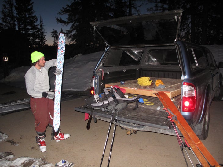 Early Morning Trailhead At the Ryan Gulch Trailhead in the early A.M., editor Kevin Luby looks a bit disheveled after realizing he forgot his jacket in the condo.