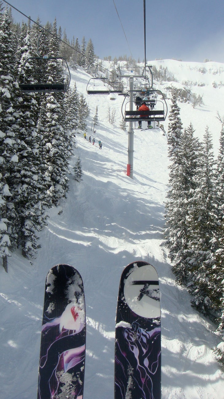 Fat skis, powder, sunshine. Um, yeah. None