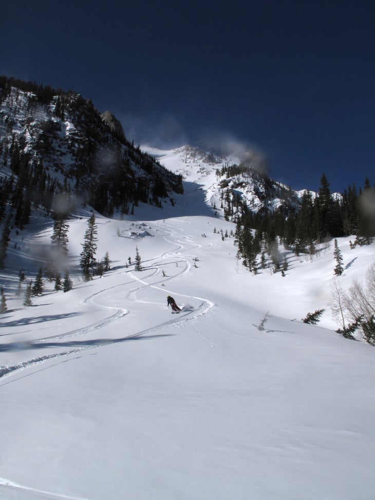 Spilling Out the Bottom Chris Davenport, Art Burrows, and Penn Newhard listed the Silver Couloir in their book, Fifty Classic Ski Descents of North America. Catching this…