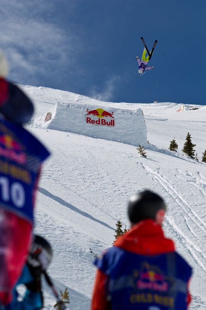 Suzanne Graham lays out a backflip
