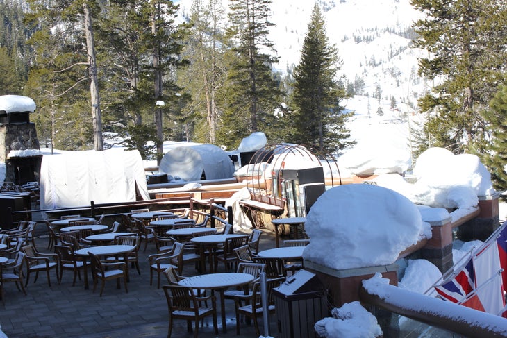 The Resort at Squaw Creek Tons of snow leftover.