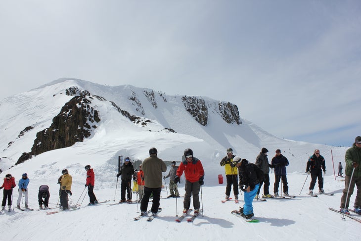 Top of Headwall Looking back at the Palisades.