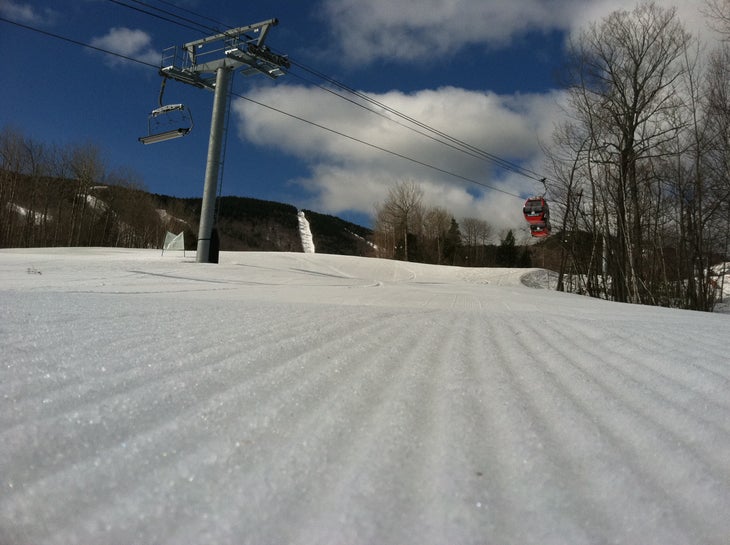 Carving turns at Sunday River None