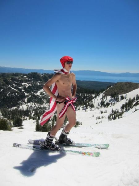 Alpine Meadows This Independence Day celebration was full of skiing, snowboarding, live music, non-stop slope side parties, and speedos.